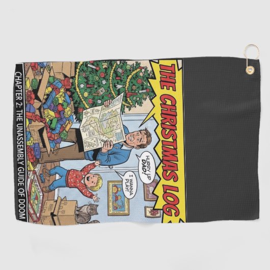 christmas 2 golfhanddoek (Horizontaal)