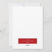 CHRISTMAS 2 PHOTO modern gift cute red ribbon bow Feestdagenkaart (Achterkant)