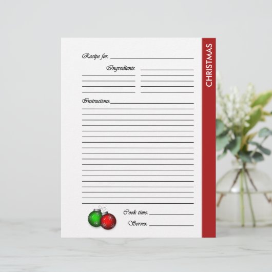 CHRISTMAS 2-zijdig Recipe Pages (Staand voorkant)