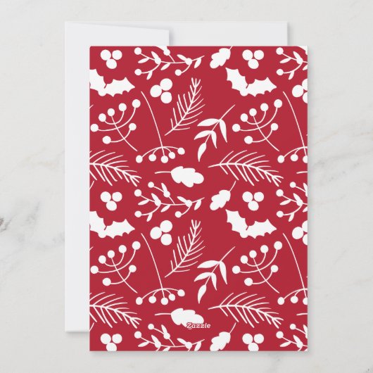 Christmas 3 Photo Collage Holiday Kaart (Achterkant)