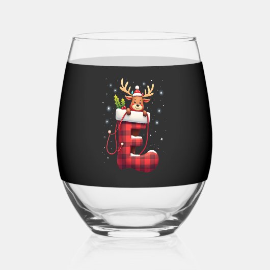 Christmas (3) wijnglas zonder voet (Voorkant)