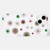 Christmas 3D Ornaments & Starbursts Case-Mate iPhone Case (Achterkant (horizontaal))