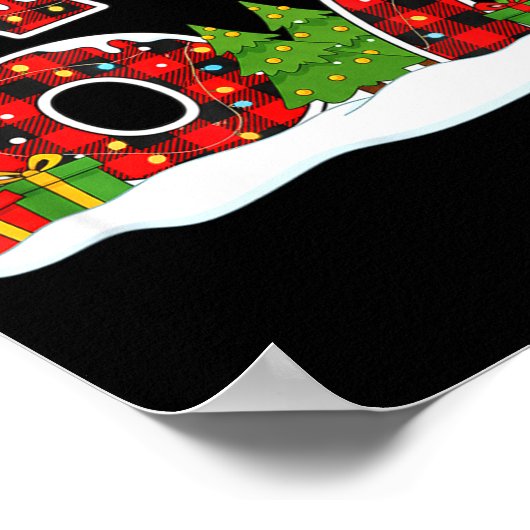 Christmas 67 Buffalo Plaid Six Seven Santa &amp; E Poster (Hoek)