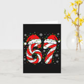 Christmas 67 Candy Cane Six Seven Meme Lights Sant Kaart (Gele Bloem)