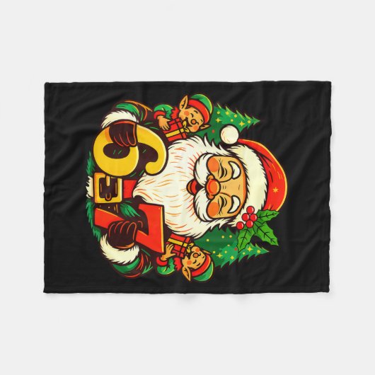 Christmas 67 Funny Xmas Santa Six Seven Meme Gen A Fleece Deken (Voorkant (Horizontaal))