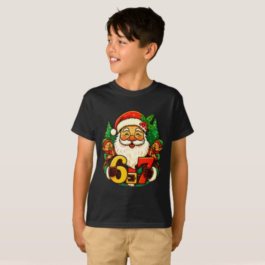Christmas 67 Funny Xmas Santa Six Seven Meme Gen A T-shirt (Voorkant volledig)