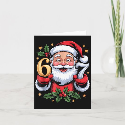 Christmas 67 Funny Xmas Six Seven Ugly Sweater 6 7 Kaart (Voorkant)
