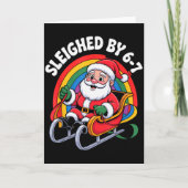 Christmas 67 Funny Xmas Six Seven Ugly Sweater 6-7 Kaart (Voorkant)