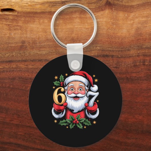 Christmas 67 Funny Xmas Six Seven Ugly Sweater 6 7 Sleutelhanger (Voorkant)