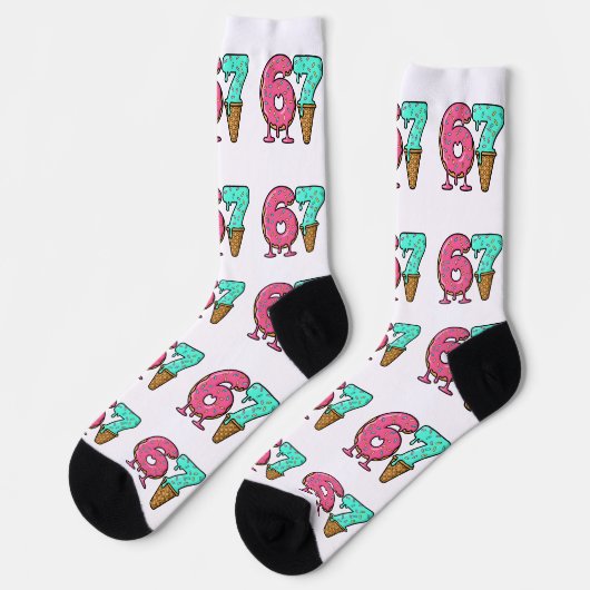 Christmas 67 Ice Cream Socks, dripping design Sokken (Links)