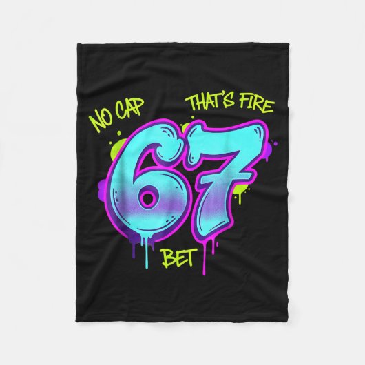 Christmas 67 Meme Design Funny Six Seven Hands 6 7 Fleece Deken (Voorkant)