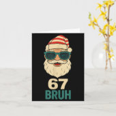 Christmas 67 Meme Design Funny Six Seven Hands 6 7 Kaart (Gele Bloem)