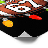 Christmas 67 Meme Football Santa Hat Funny Xmas Bo Poster (Hoek)