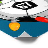 Christmas 67 Meme Soccer Ball Santa Hat Funny Xmas Poster (Hoek)