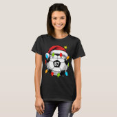 Christmas 67 Meme Soccer Ball Santa Hat Funny Xmas T-shirt (Voorkant volledig)