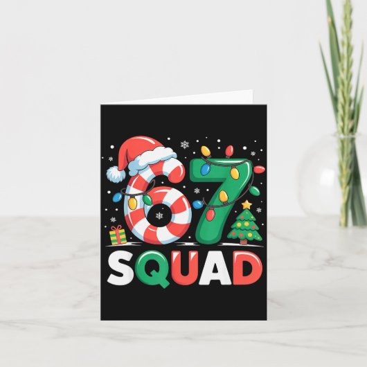 Christmas 67 Squad Funny Candy Cane Lights Holiday Kaart (Voorkant)