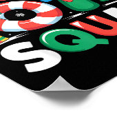 Christmas 67 Squad Funny Candy Cane Lights Holiday Poster (Hoek)