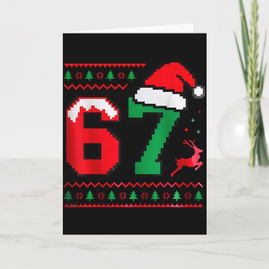 Christmas 67 Ugly Sweater Number 67 Design Kaart (Voorkant)