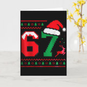Christmas 67 Ugly Sweater Number 67 Design Kaart (Gele Bloem)