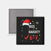 Christmas 6-7 Meme Nice Naughty Checklist Santa Ha Magneet (Voorkant / Achterkant)