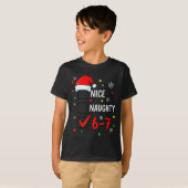 Christmas 6-7 Meme Nice Naughty Checklist Santa Ha T-shirt (Voorkant volledig)