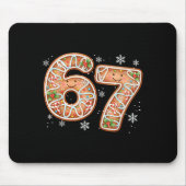 Christmas 6 7 Six Seven Funny 67 Meme Gingerbread  Muismat (Voorkant)