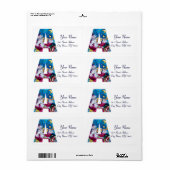 CHRISTMAS A BRIEF/INSPIRED SANTA MONOGRAM ETIKET (Full Sheet)