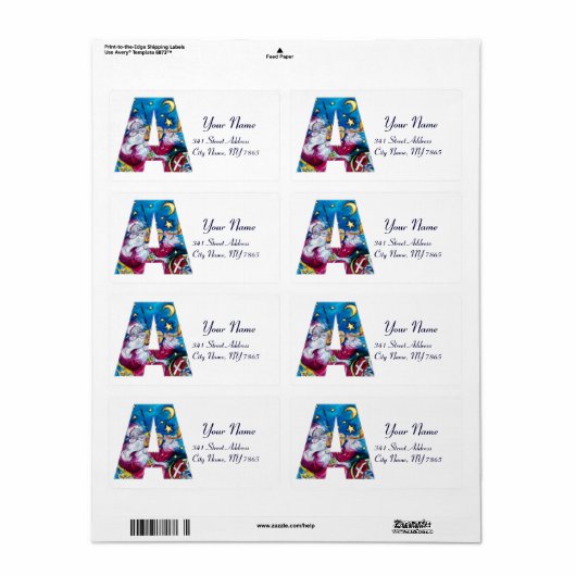 CHRISTMAS A BRIEF/INSPIRED SANTA MONOGRAM ETIKET (Full Sheet)