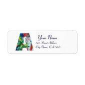 CHRISTMAS A BRIEF / SANTA MET CHRISTMAS TREE ETIKET (Voorkant)