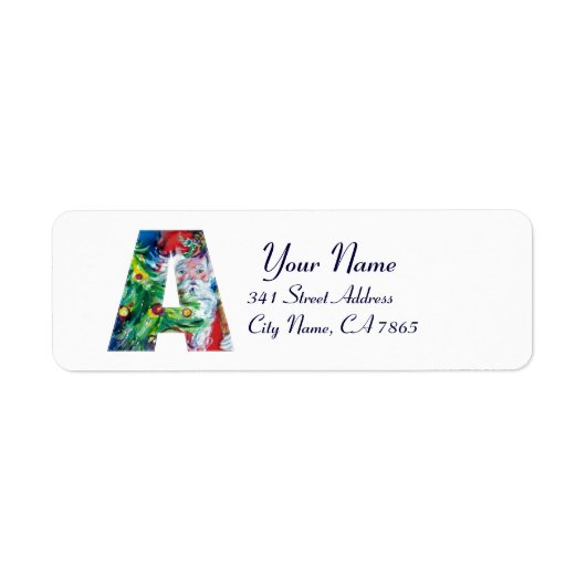 CHRISTMAS A BRIEF / SANTA MET CHRISTMAS TREE ETIKET (Voorkant)