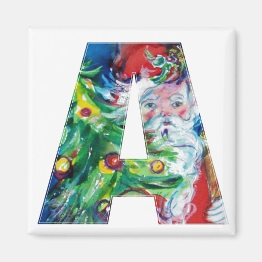 CHRISTMAS A BRIEF / SANTA MET CHRISTMAS TREE MAGNEET (Voorkant)