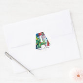 CHRISTMAS A BRIEF / SANTA MET CHRISTMAS TREE RONDE STICKER (Envelop)