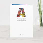 CHRISTMAS A BRIEF / SANTA MET GIFTS MONOGRAM FEESTDAGEN KAART (Achterkant)