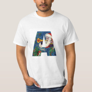 CHRISTMAS A LETTER/SANTA CLAUS BUGLER T-SHIRT
