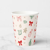 Christmas A Merry Litte Baby Shower  Papieren Bekers (Rechts)
