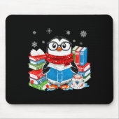 Christmas A Penguin Reading Book Snowflake Cocoa H Muismat (Voorkant)