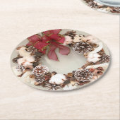 Christmas A Ronde Kartonnen Onderzetter (Gebogen)