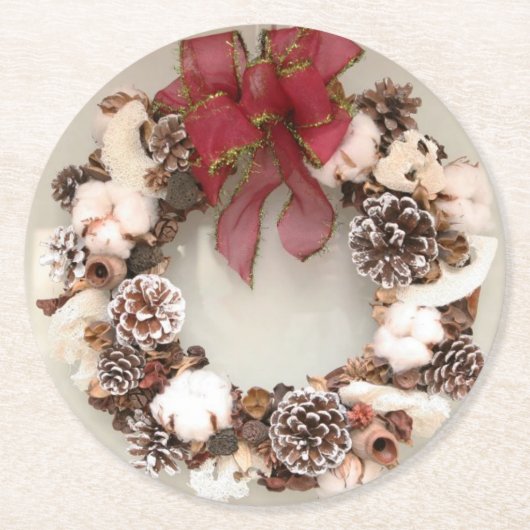 Christmas A Ronde Kartonnen Onderzetter (Voorkant)