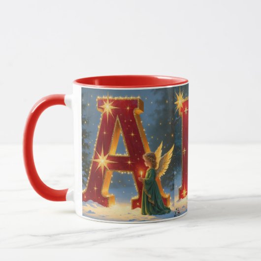 Christmas ABC Festive Holiday Coffee Mug Mok (Links)