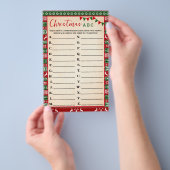 Christmas ABC Game Ugly Sweater Card Flyer (Hand)