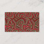 Christmas Abstract Stripes Visitekaartje (Achterkant)