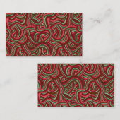 Christmas Abstract Stripes Visitekaartje (Voorkant / Achterkant)