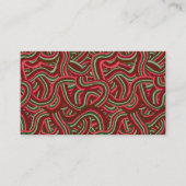 Christmas Abstract Stripes Visitekaartje (Voorkant)