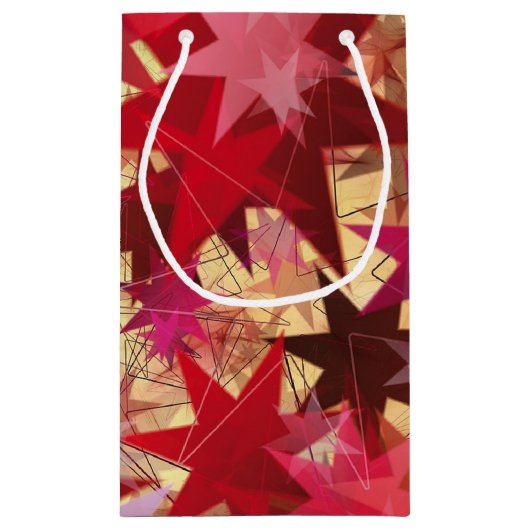 CHRISTMAS Abstracte sterren Klein Cadeauzakje (Achterkant)