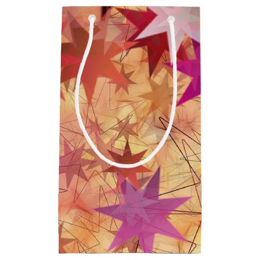 CHRISTMAS Abstracte sterren Klein Cadeauzakje (Voorkant)