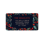 Christmas Address Label | Modern Floral Greenery (Voorkant)