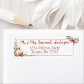 Christmas Address Label with Holly (Insitu)