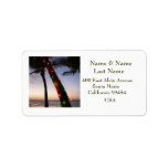 Christmas address labels<br><div class="desc">Tropical Christmas Palm Tree retouradreslabels</div>