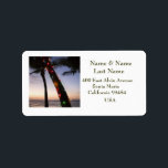 Christmas address labels<br><div class="desc">Tropical Christmas Palm Tree retouradreslabels</div>