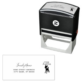 Christmas Address Self-inking Stamp Zelfinktende Stempel